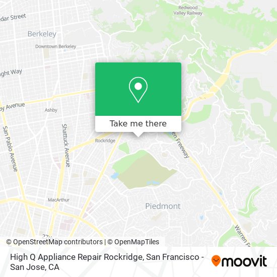 Mapa de High Q Appliance Repair Rockridge