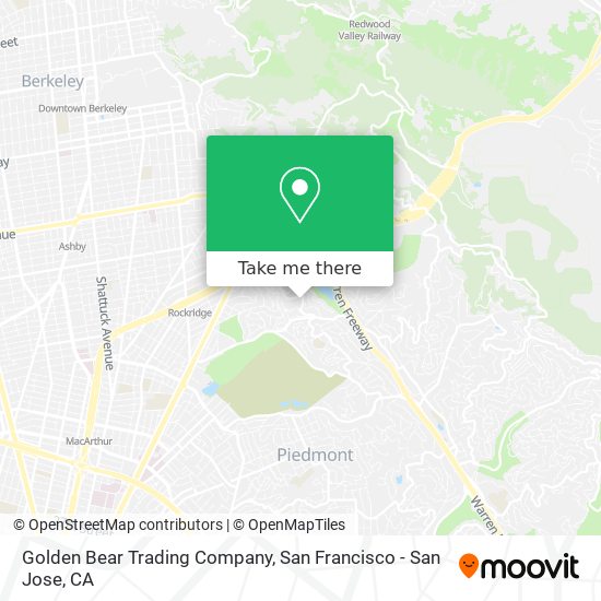 Mapa de Golden Bear Trading Company