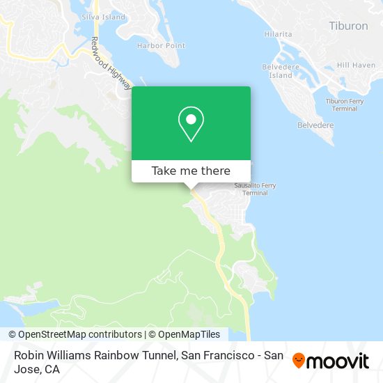 Robin Williams Rainbow Tunnel map
