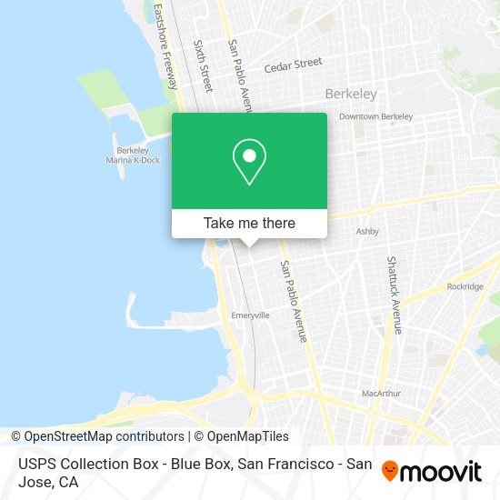 USPS Collection Box - Blue Box map