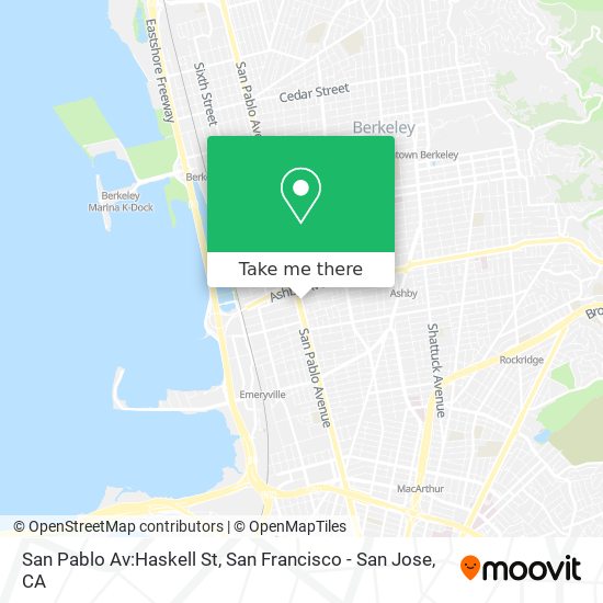 Mapa de San Pablo Av:Haskell St