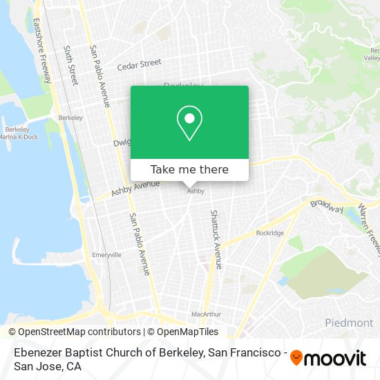 Ebenezer Baptist Church of Berkeley map