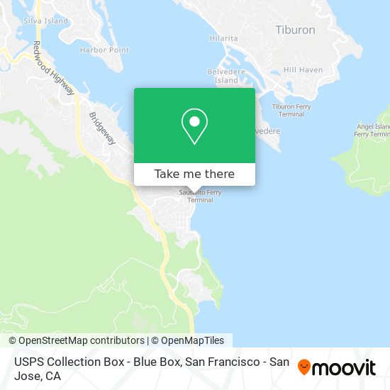 USPS Collection Box - Blue Box map