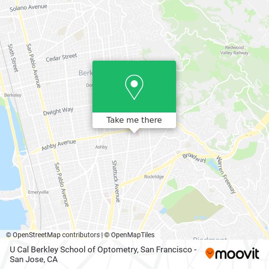 U Cal Berkley School of Optometry map