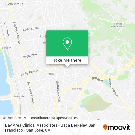 Bay Area Clinical Associates - Baca Berkeley map