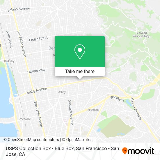 USPS Collection Box - Blue Box map
