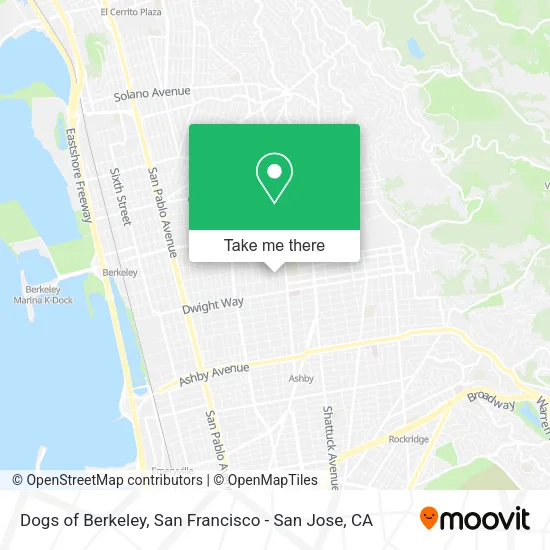 Dogs of Berkeley map