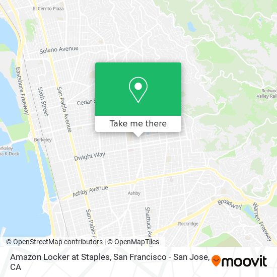 Mapa de Amazon Locker at Staples