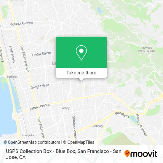 USPS Collection Box - Blue Box map