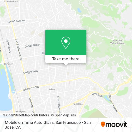 Mobile on Time Auto Glass map