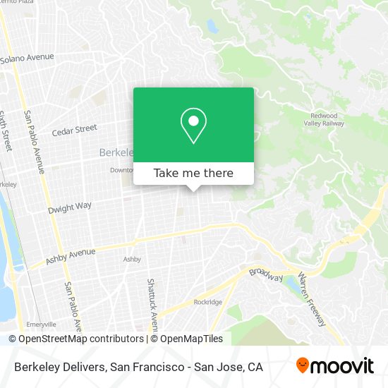 Mapa de Berkeley Delivers