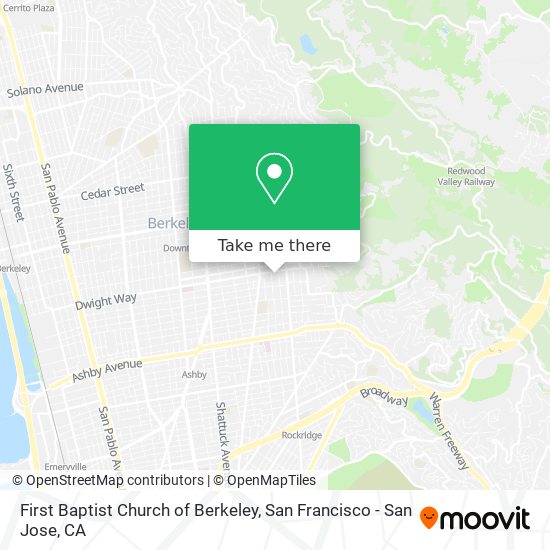 First Baptist Church of Berkeley map