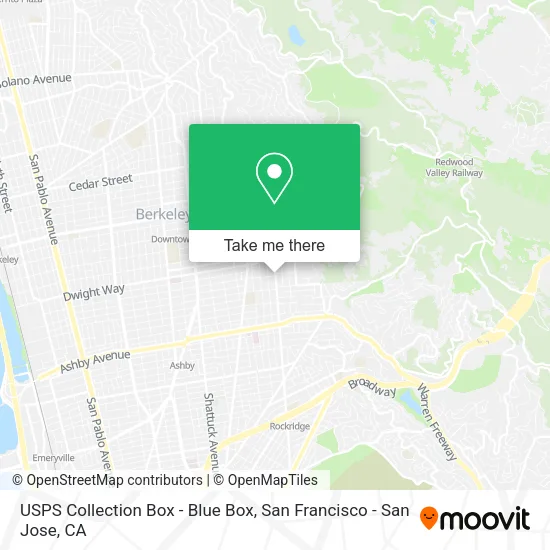 USPS Collection Box - Blue Box map