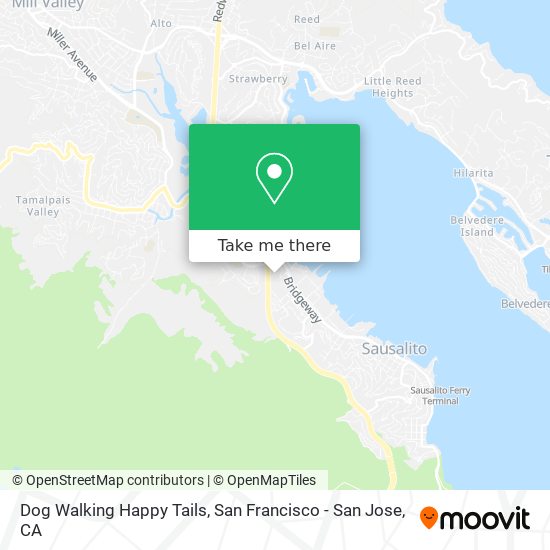 Dog Walking Happy Tails map