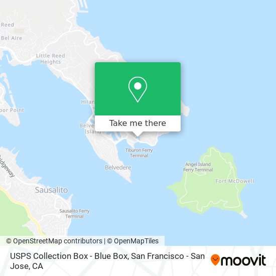 Mapa de USPS Collection Box - Blue Box