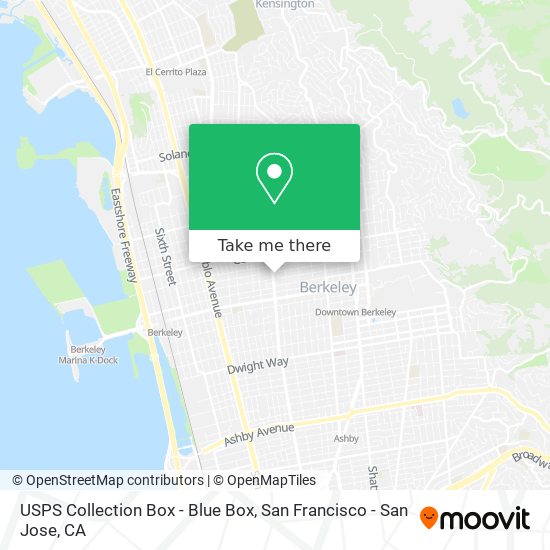 Mapa de USPS Collection Box - Blue Box