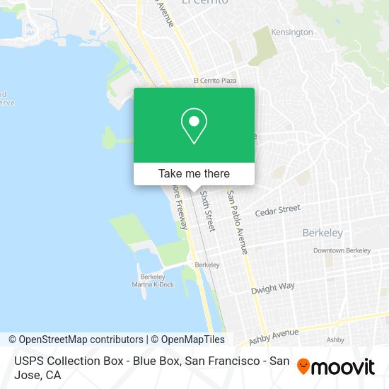 USPS Collection Box - Blue Box map
