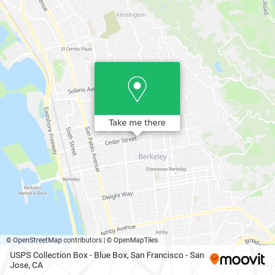 Mapa de USPS Collection Box - Blue Box