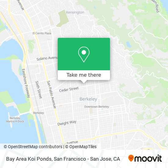 Mapa de Bay Area Koi Ponds