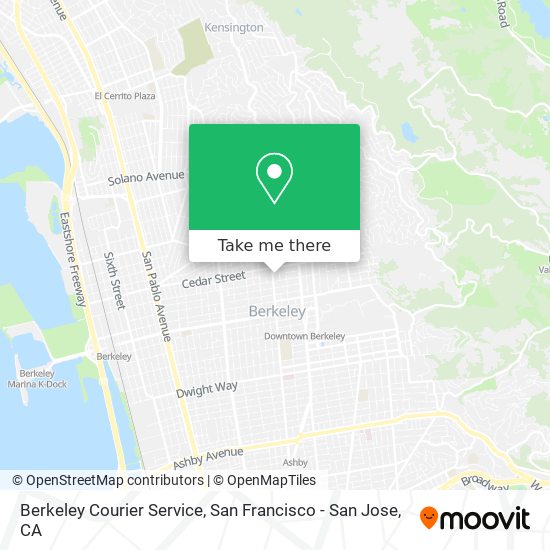 Mapa de Berkeley Courier Service