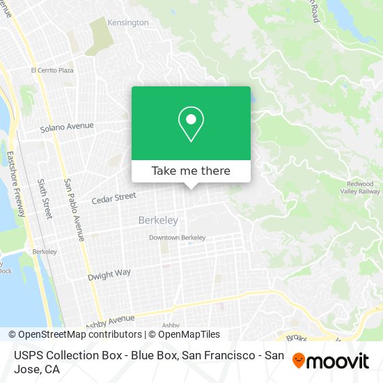 USPS Collection Box - Blue Box map