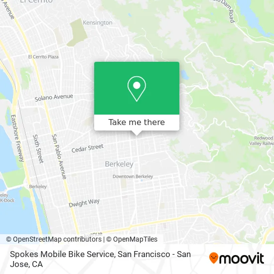 Spokes Mobile Bike Service map