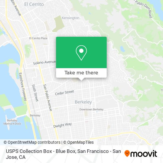 USPS Collection Box - Blue Box map