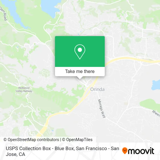 USPS Collection Box - Blue Box map