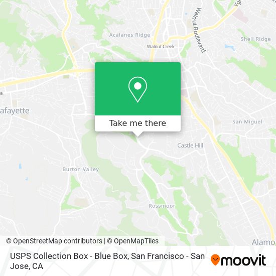 USPS Collection Box - Blue Box map