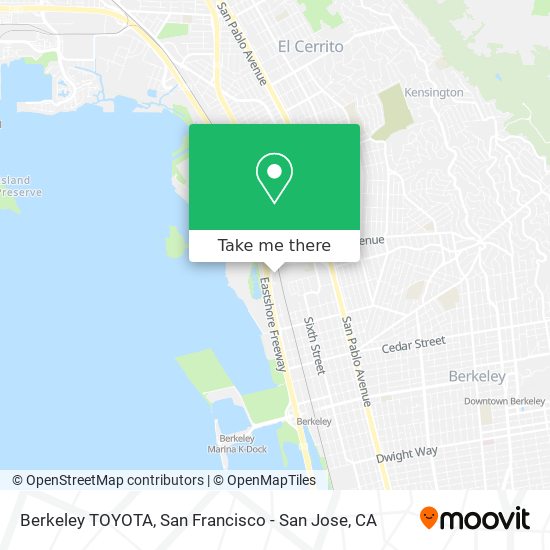 Berkeley TOYOTA map