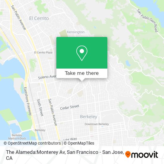 The Alameda:Monterey Av map