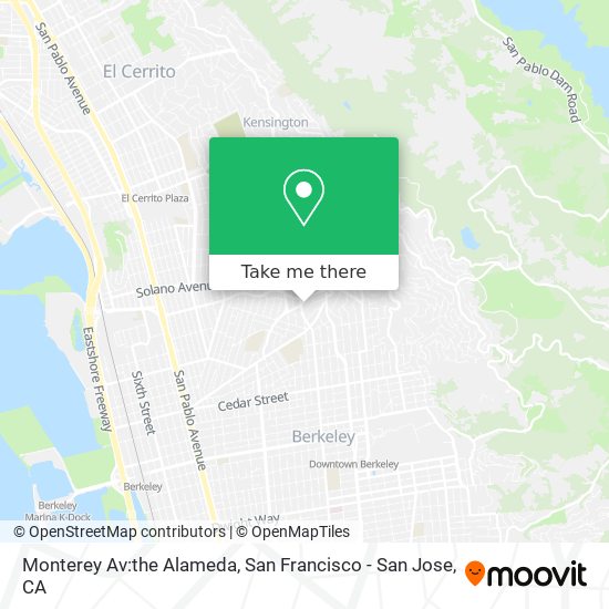 Mapa de Monterey Av:the Alameda