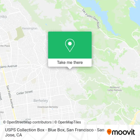 Mapa de USPS Collection Box - Blue Box