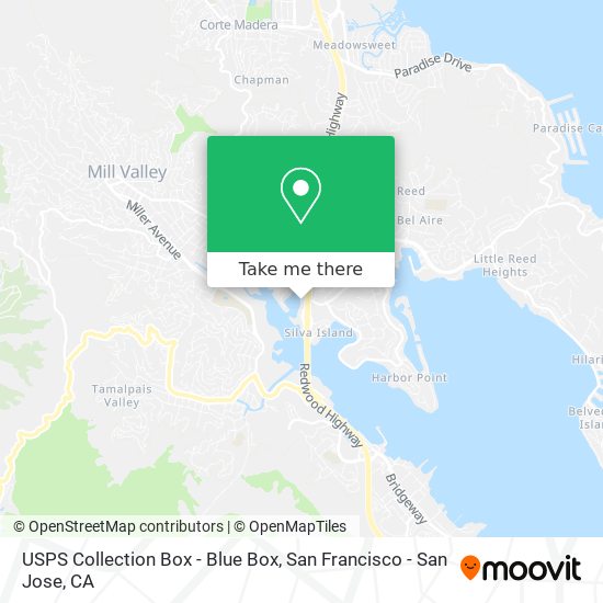 USPS Collection Box - Blue Box map