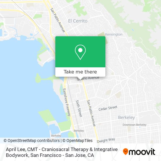 April Lee, CMT - Craniosacral Therapy & Integrative Bodywork map