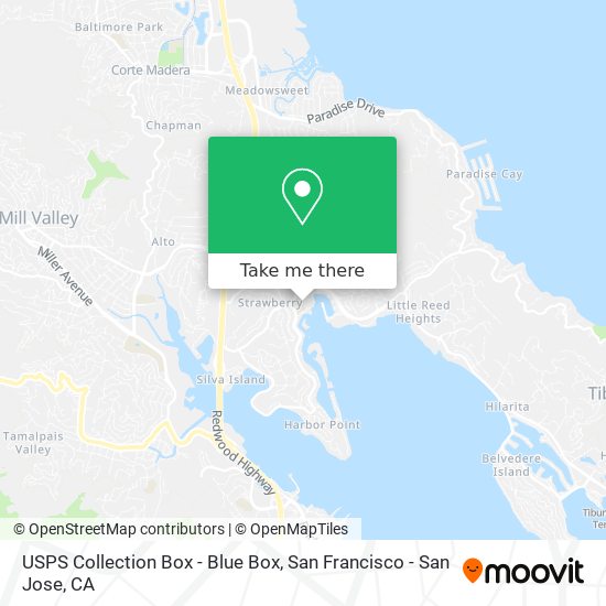 USPS Collection Box - Blue Box map