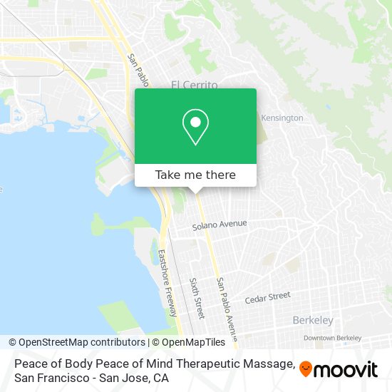 Mapa de Peace of Body Peace of Mind Therapeutic Massage
