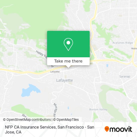 Mapa de NFP CA Insurance Services