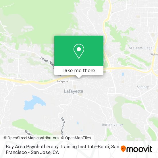 Mapa de Bay Area Psychotherapy Training Institute-Bapti
