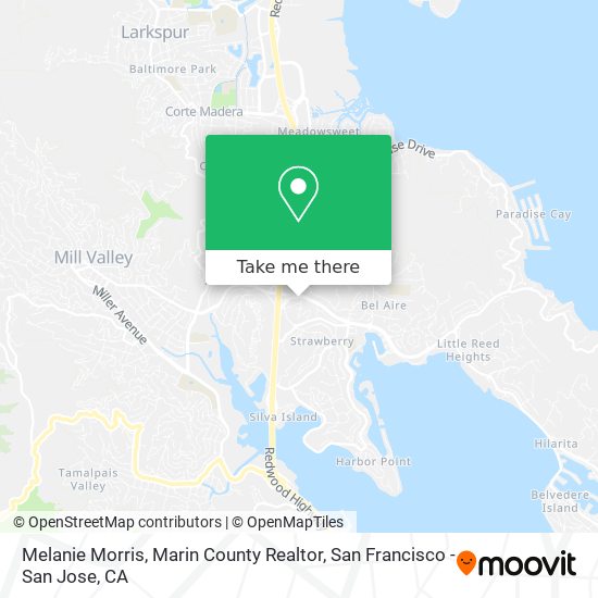 Mapa de Melanie Morris, Marin County Realtor