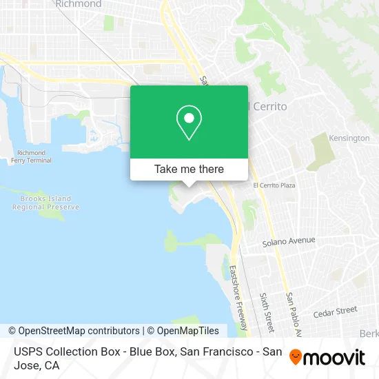USPS Collection Box - Blue Box map