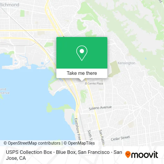 USPS Collection Box - Blue Box map
