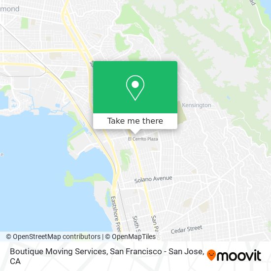 Mapa de Boutique Moving Services