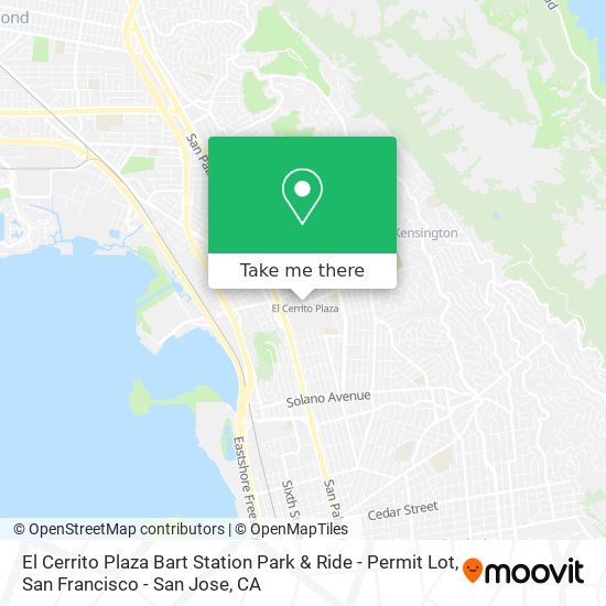 El Cerrito Plaza Bart Station Park & Ride - Permit Lot map