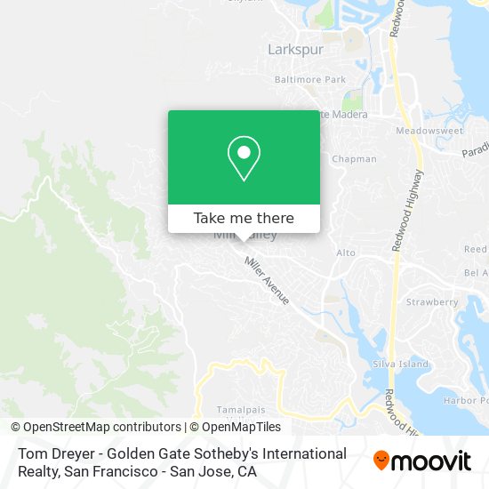 Mapa de Tom Dreyer - Golden Gate Sotheby's International Realty