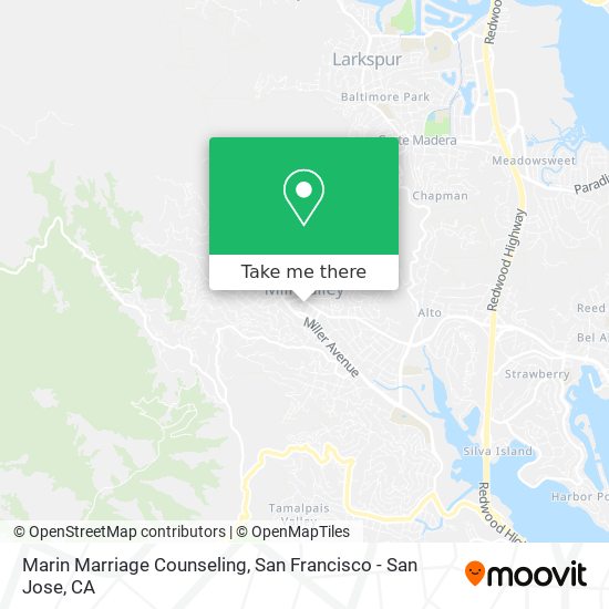 Marin Marriage Counseling map