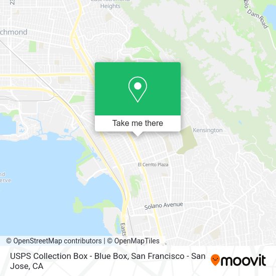 USPS Collection Box - Blue Box map