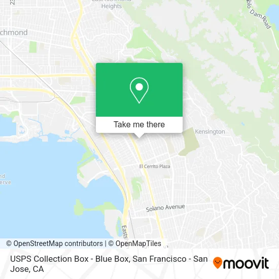 Mapa de USPS Collection Box - Blue Box
