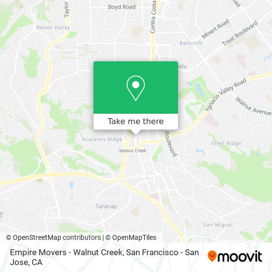 Empire Movers - Walnut Creek map