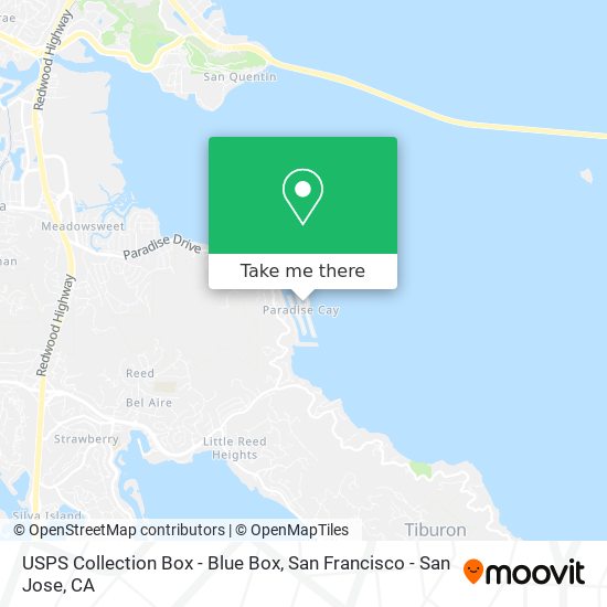 USPS Collection Box - Blue Box map